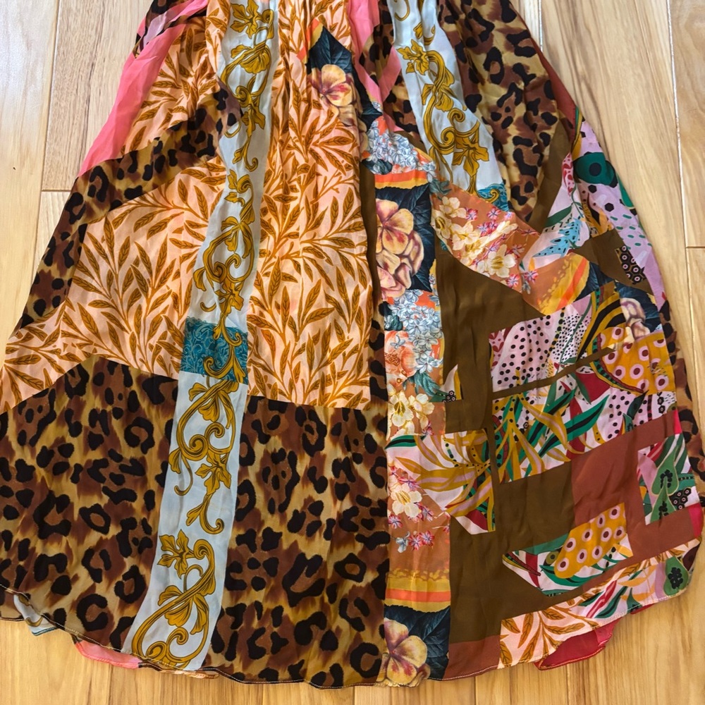 Anthropologie Geisha Designs Collage Boho Patterned Midi Dress - Picture 10 of 14